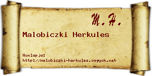 Malobiczki Herkules névjegykártya